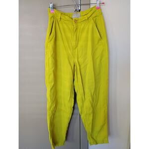 Everlane Women's Balloon Cargo streetwear baggy casual Chartreuse lemon lime